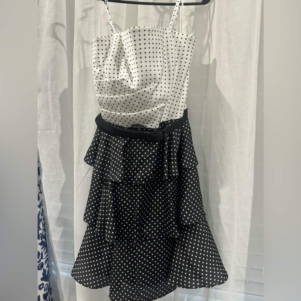 WHBM satin polka dot - cocktail dress (straps or strapless)